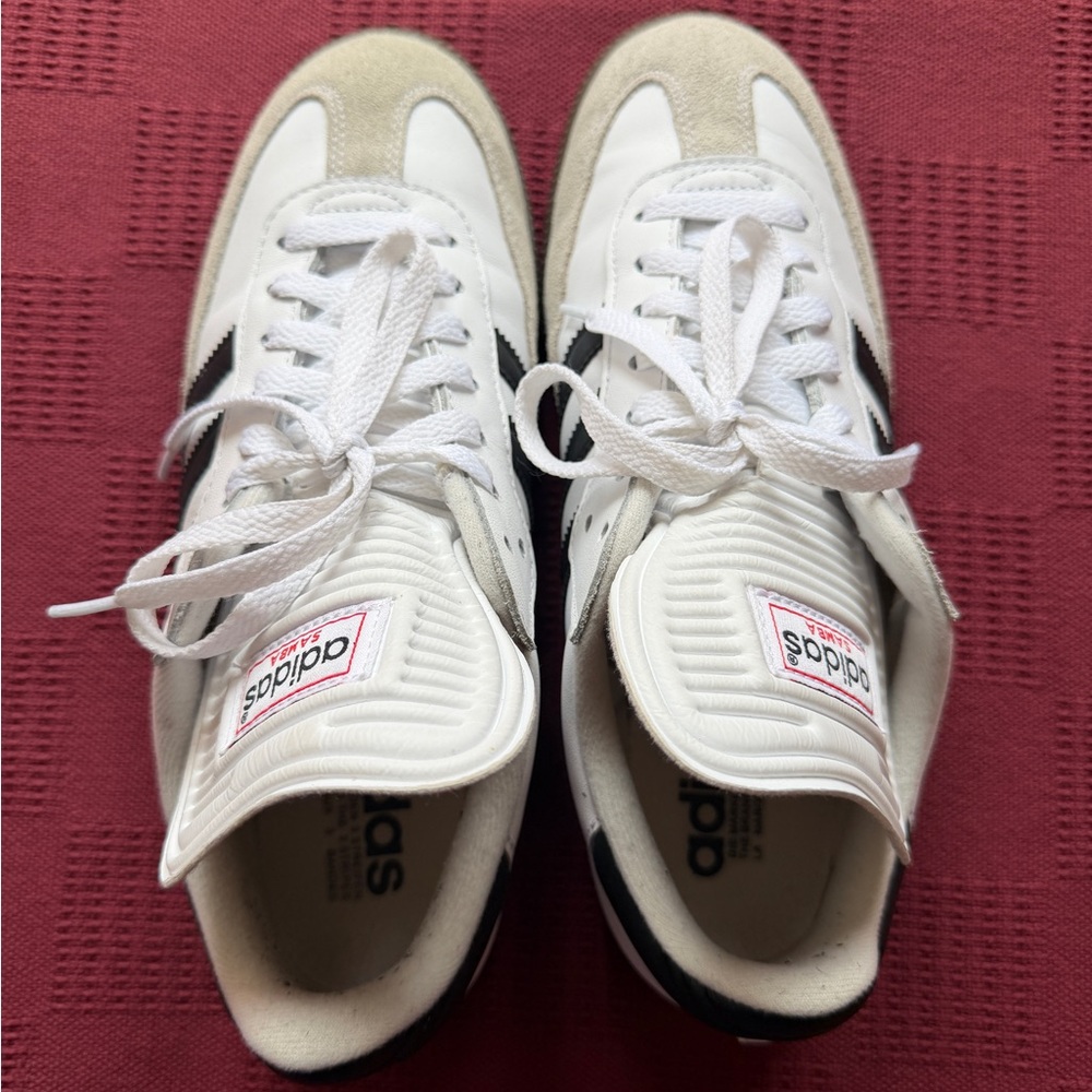 Adidas Samba White Sneaker Shoes Size 9 - Picture 4 of 11